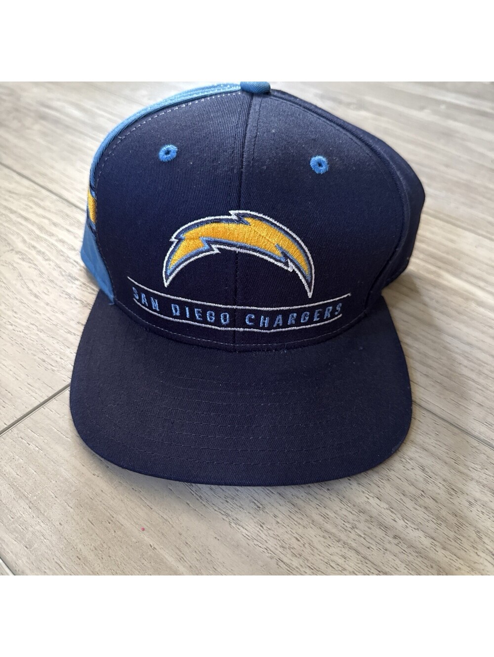 Vintage Reebok San Diego Chargers NFL Adjustable Hat Snapback Yellow Blue Bolt